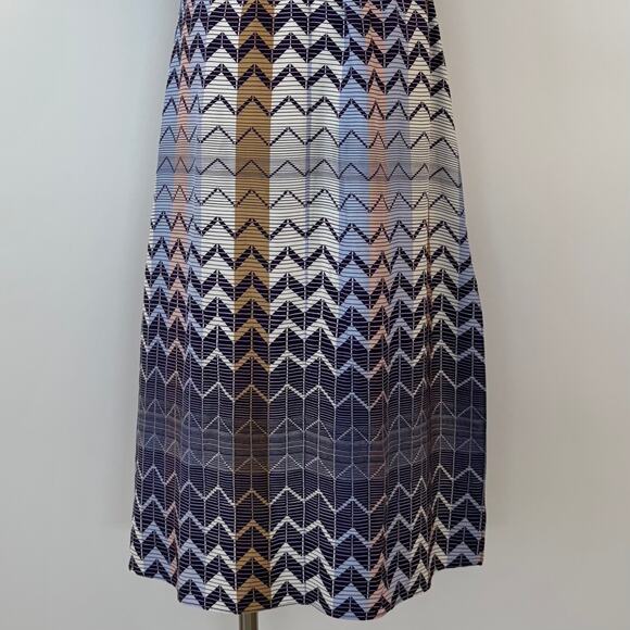 Ted Baker Samii Geo Zigzag Print Midi Dress Short Sleeve Ted Size 1 (US 4) - Picture 9 of 13